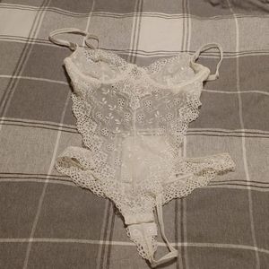 Victoria secret langerie thong one piece white